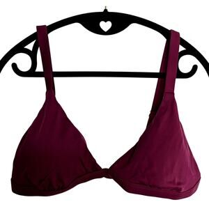 Andie Swim Bikini Top The Caicos Plum Red Size XL